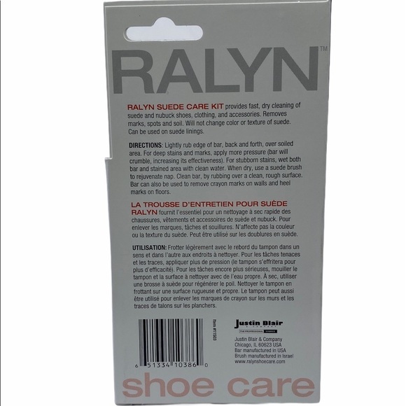 RALYN Suede Care Kit -2 piece Brush and Bar Eraser - Picture 9 of 13